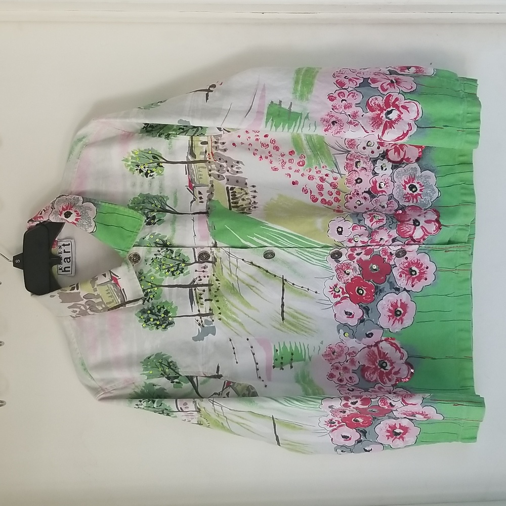 Vintage 90's Karen Hart  Floral Blazer sz. S